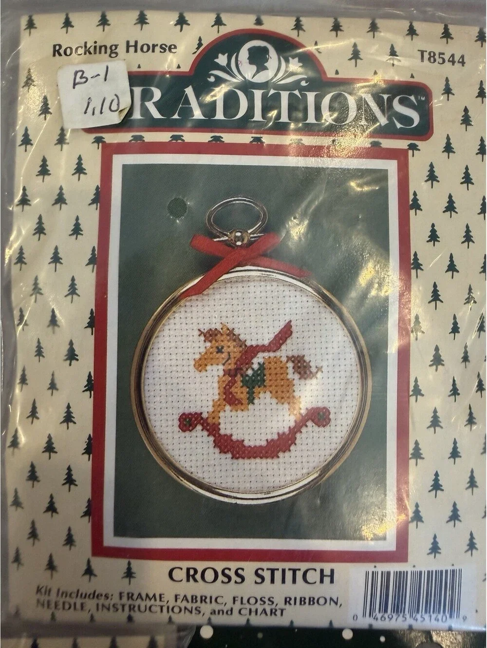 Vtg Traditions Cross Stitch Christmas Mini Picture Frame Kits Set Of 3 New